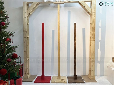 Bộ trụ gỗ kèm đế rời cao tới 2m (2 size - nhiều màu) TRUGO-01